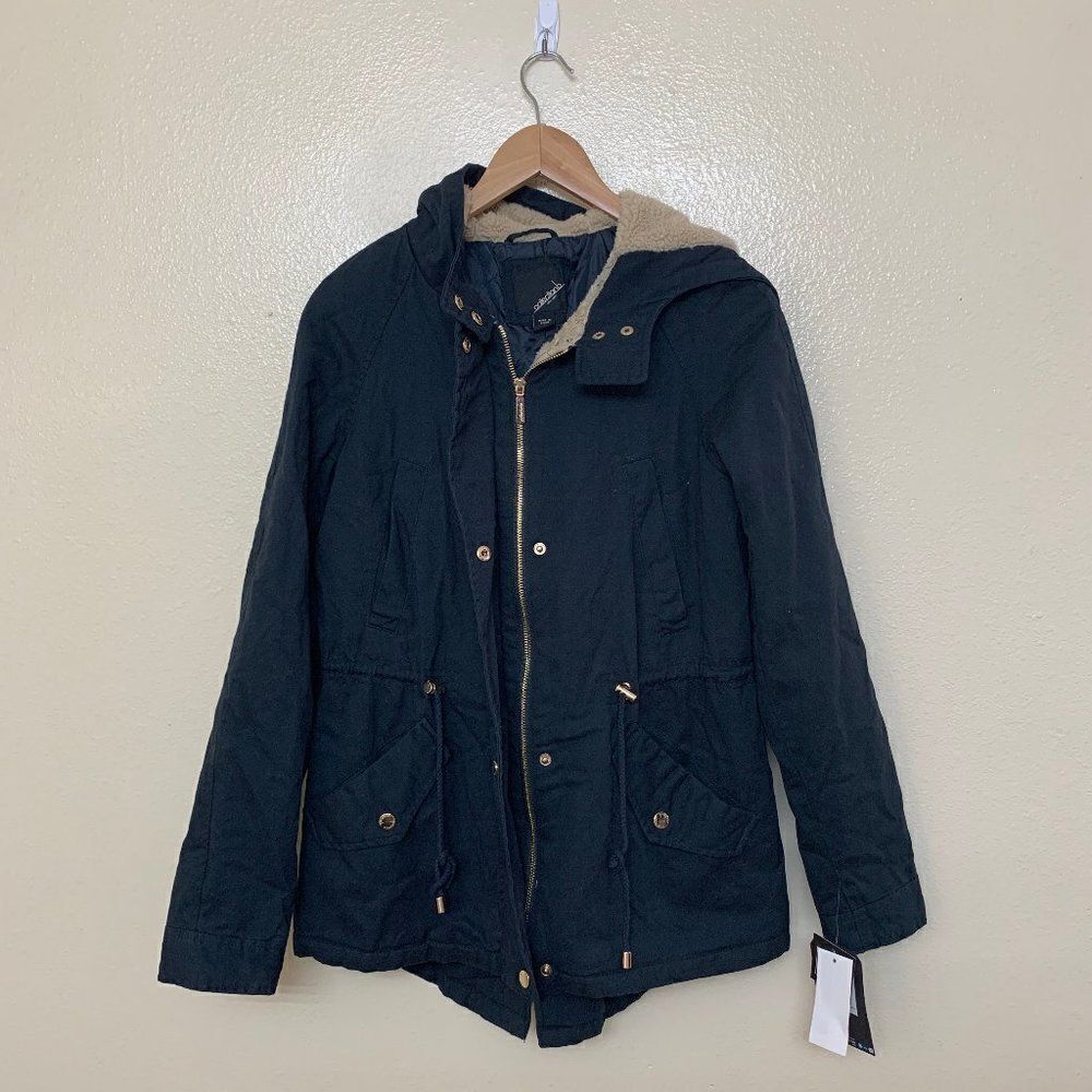 Anorak Utility Hooded Jacket Graphite Sherpa - Picture 2 of 12